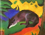 Black Wall Art - Blue Black Fox